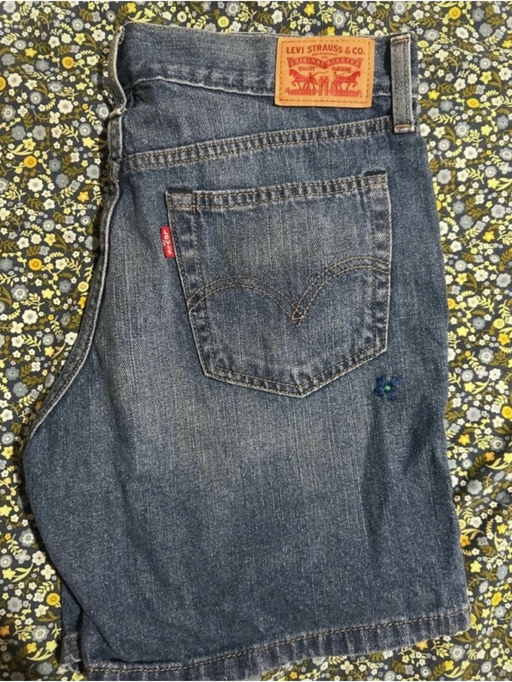 Levi's Dark Blue Flower Shorts